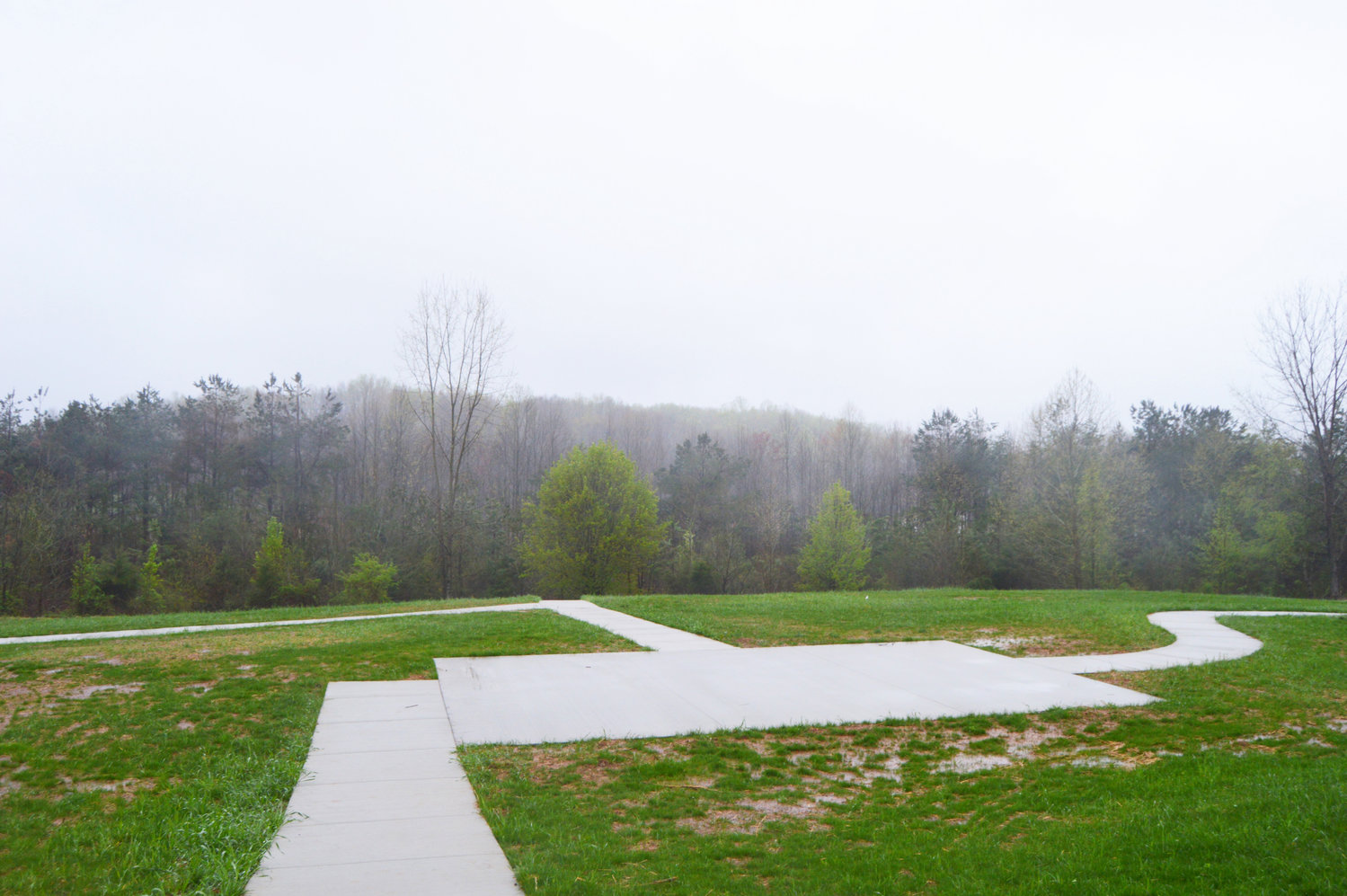 Sidewalks are complete for the 1.5-acre dog park being constructed at Cane Creek Park. The park will include shade structures, fencing, dog agility equipment and more.